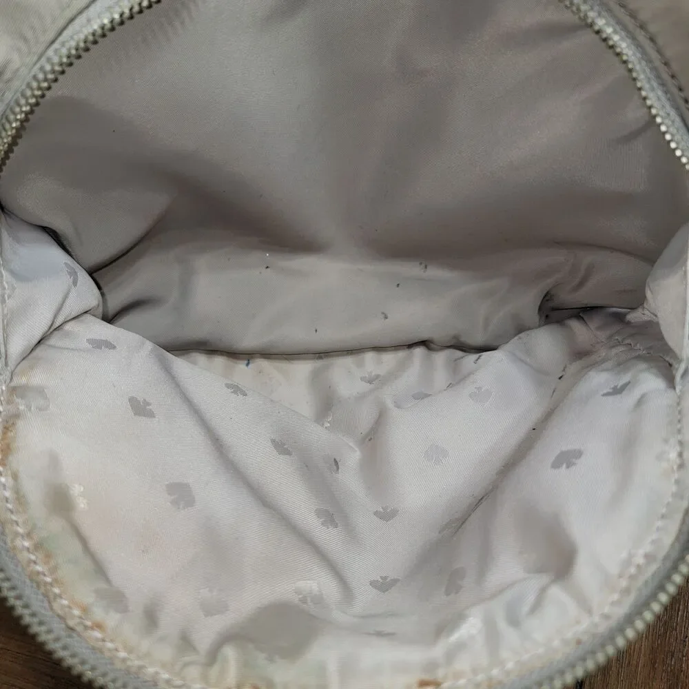 Kate Spade Lt Grey Purse Backpack Style w/ Adjustable Straps